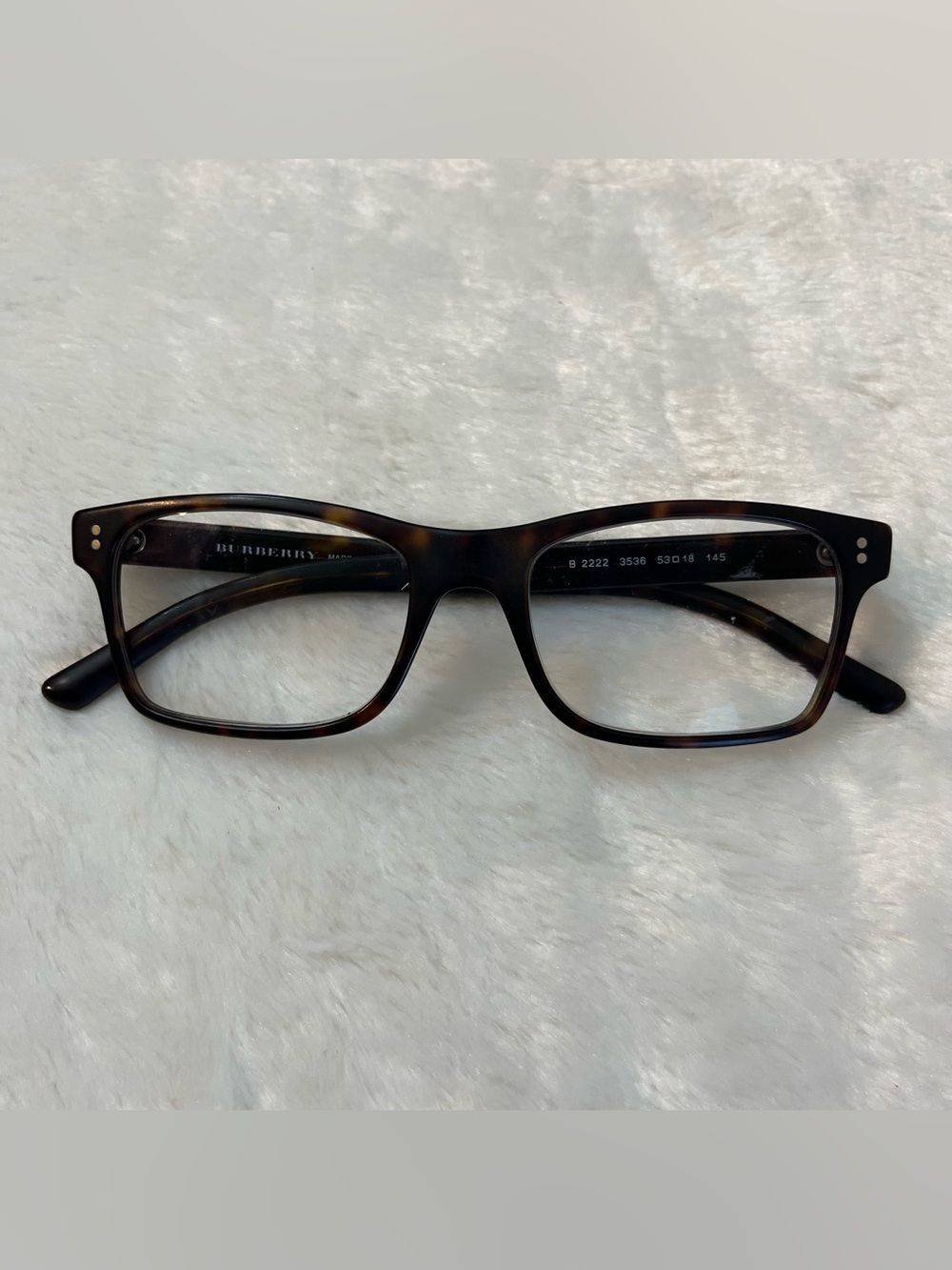 Burberry B2222 3536 Eyeglasses Frames Matte Havana Tortoiseshell 53-18-145 *READ